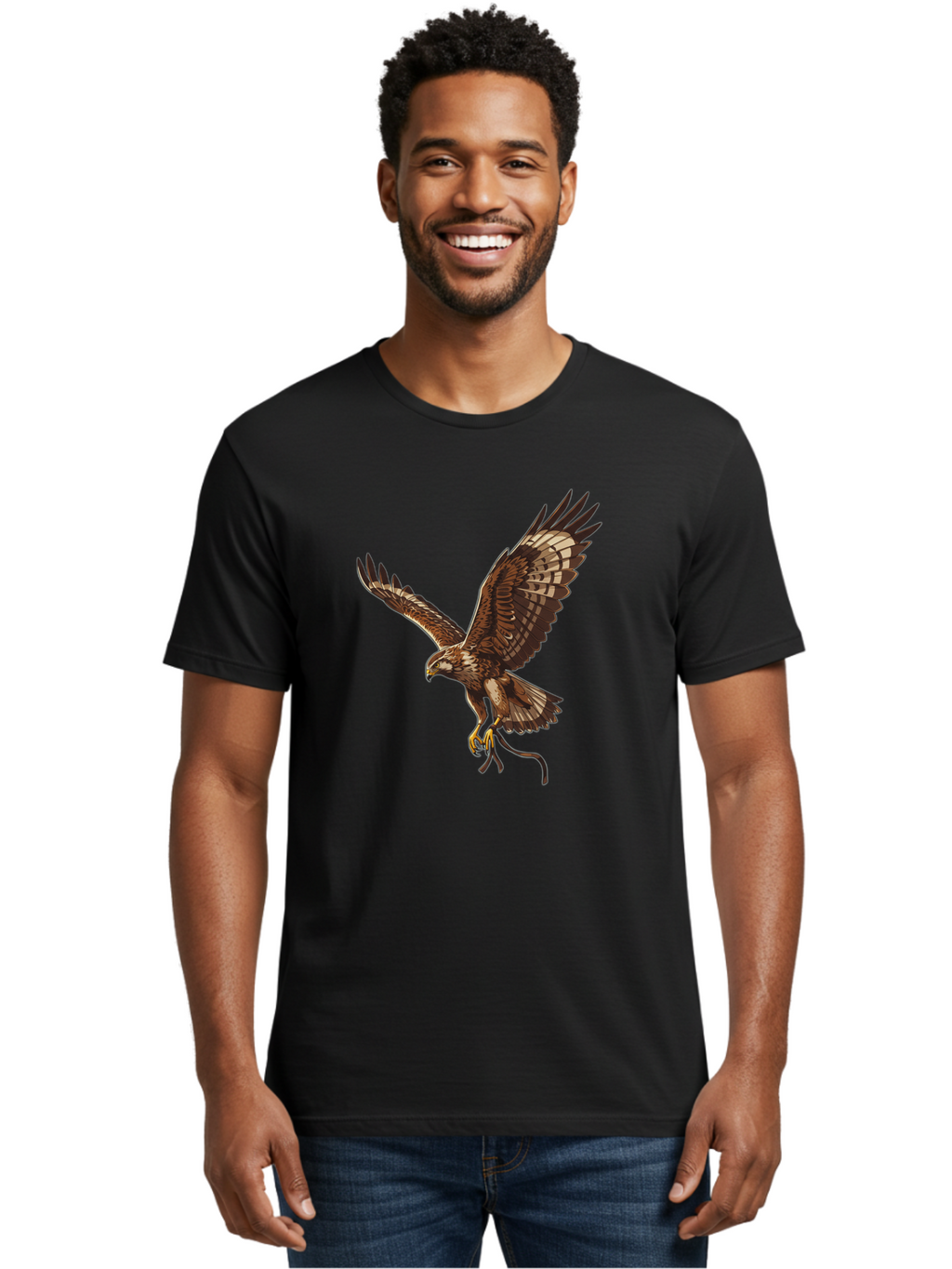 Hawk-In-Flight Men'S Graphic Tee, 100% Cotton, Comfortable Casual Summer Wear, Machine Washable, Vintage Camera, Old Camera, Antique Camera, Black Camera, Classic Photography, Photography Equipment, Nostalgic Device, Film Camera, Camera Art Bao522