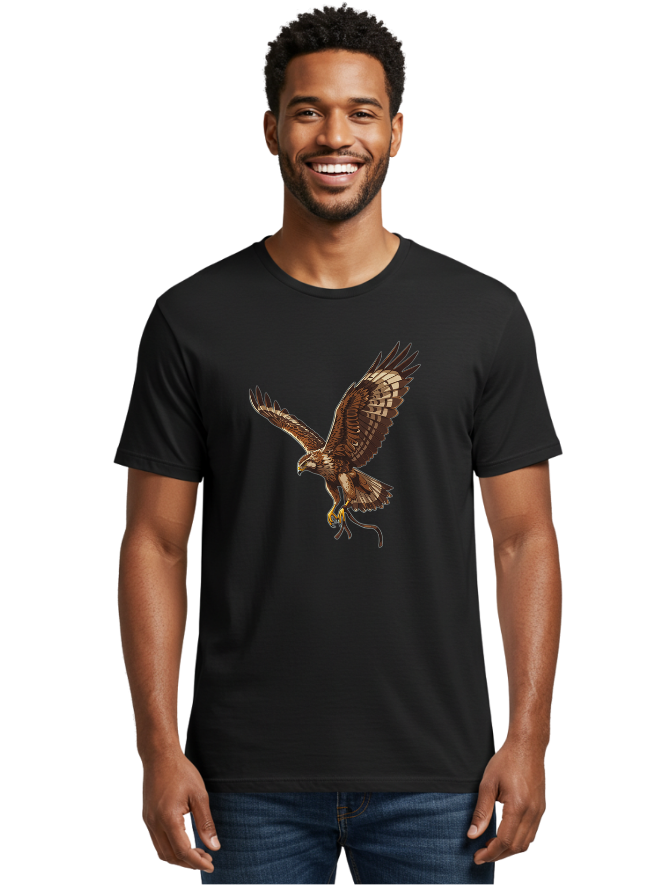 Hawk-In-Flight Men'S Graphic Tee, 100% Cotton, Comfortable Casual Summer Wear, Machine Washable, Vintage Camera, Old Camera, Antique Camera, Black Camera, Classic Photography, Photography Equipment, Nostalgic Device, Film Camera, Camera Art Bao522