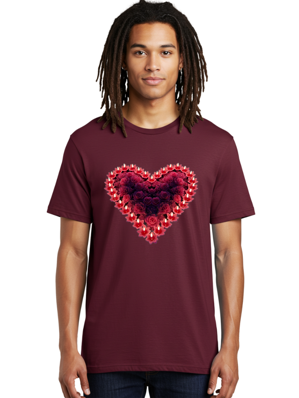 Heart-Of-Roses-And-Candles Men'S Graphic Tee, 100% Cotton, Comfortable Casual Summer Wear, Machine Washable, Vintage Camera, Old Camera, Antique Camera, Black Camera, Classic Photography, Photography Equipment, Nostalgic Device, Film Camera, Bao524