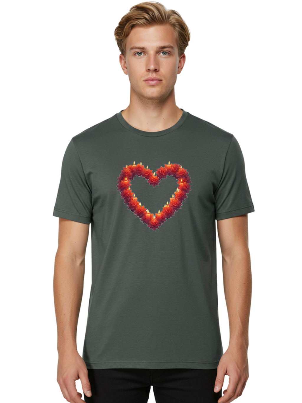 Heart-Shape-Candles Men'S Graphic Tee, 100% Cotton, Comfortable Casual Summer Wear, Machine Washable, Vintage Camera, Old Camera, Antique Camera, Black Camera, Classic Photography, Photography Equipment, Nostalgic Device, Film Camera, Bao526