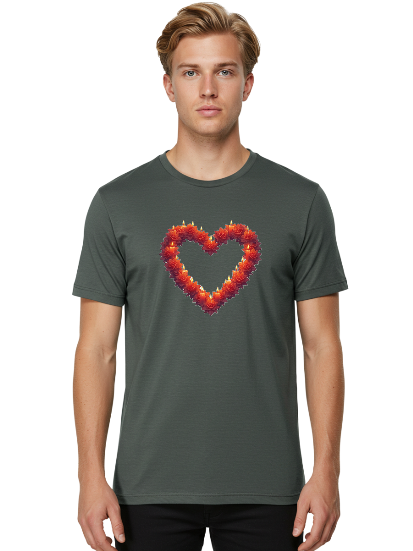 Heart-Shape-Candles Men'S Graphic Tee, 100% Cotton, Comfortable Casual Summer Wear, Machine Washable, Vintage Camera, Old Camera, Antique Camera, Black Camera, Classic Photography, Photography Equipment, Nostalgic Device, Film Camera, Bao526