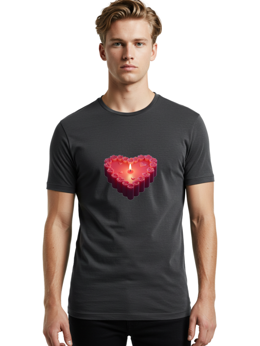 Heart-Shaped-Candle Men'S Graphic Tee, 100% Cotton, Comfortable Casual Summer Wear, Machine Washable, Vintage Camera, Old Camera, Antique Camera, Black Camera, Classic Photography, Photography Equipment, Nostalgic Device, Film Camera, Bao527