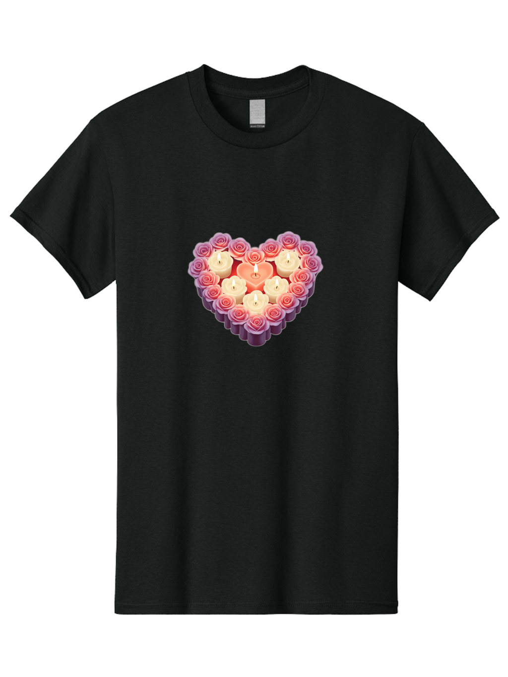 Heart-Shaped-Candles-And-Roses Men'S Graphic Tee, 100% Cotton, Comfortable Casual Summer Wear, Machine Washable, Vintage Camera, Old Camera, Antique Camera, Black Camera, Classic Photography, Photography Equipment, Nostalgic Device, Bao528