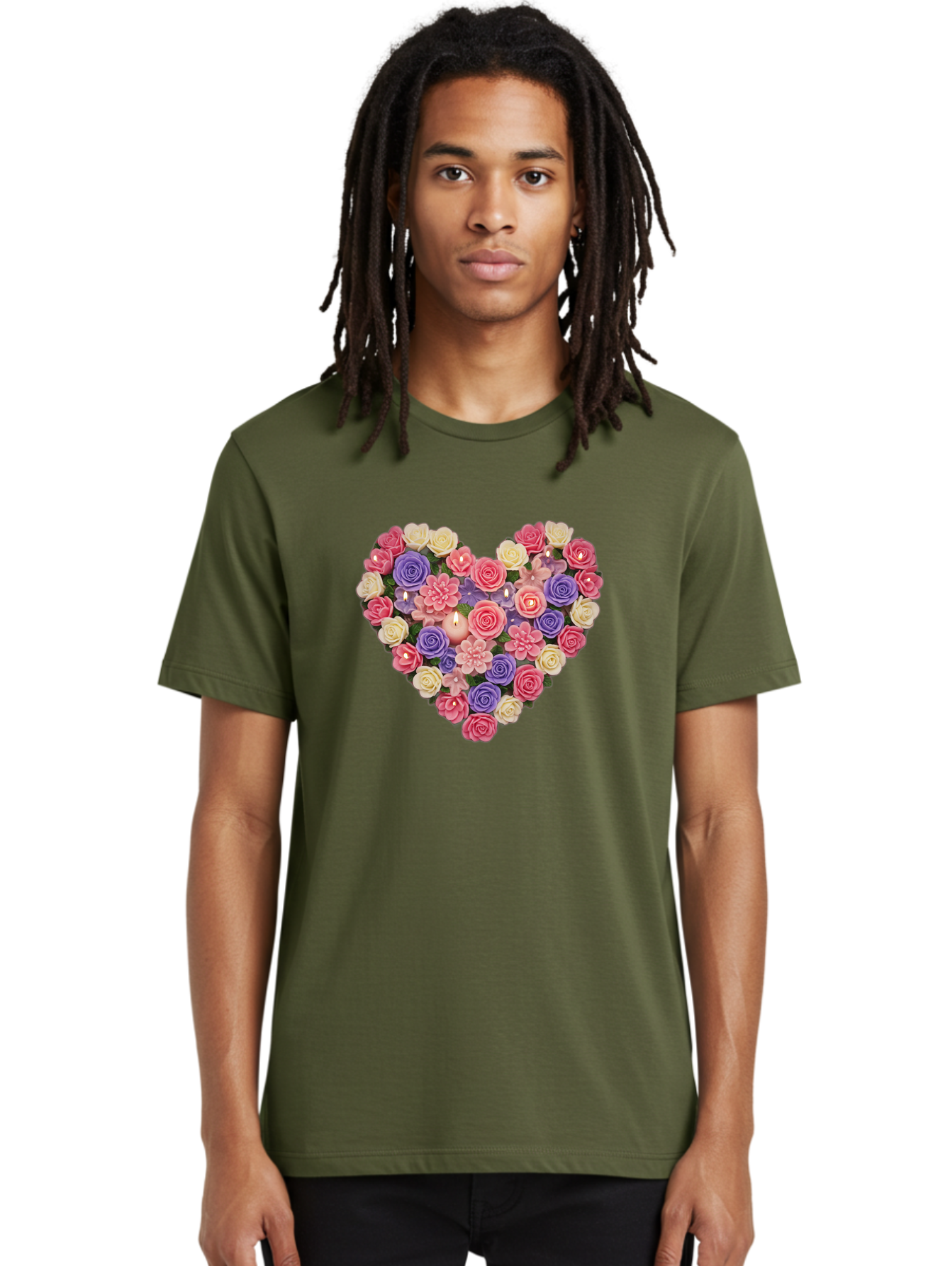 Heart-Shaped-Flowers Men'S Graphic Tee, 100% Cotton, Comfortable Casual Summer Wear, Machine Washable, Vintage Camera, Old Camera, Antique Camera, Black Camera, Classic Photography, Photography Equipment, Nostalgic Device, Film Camera, Bao529