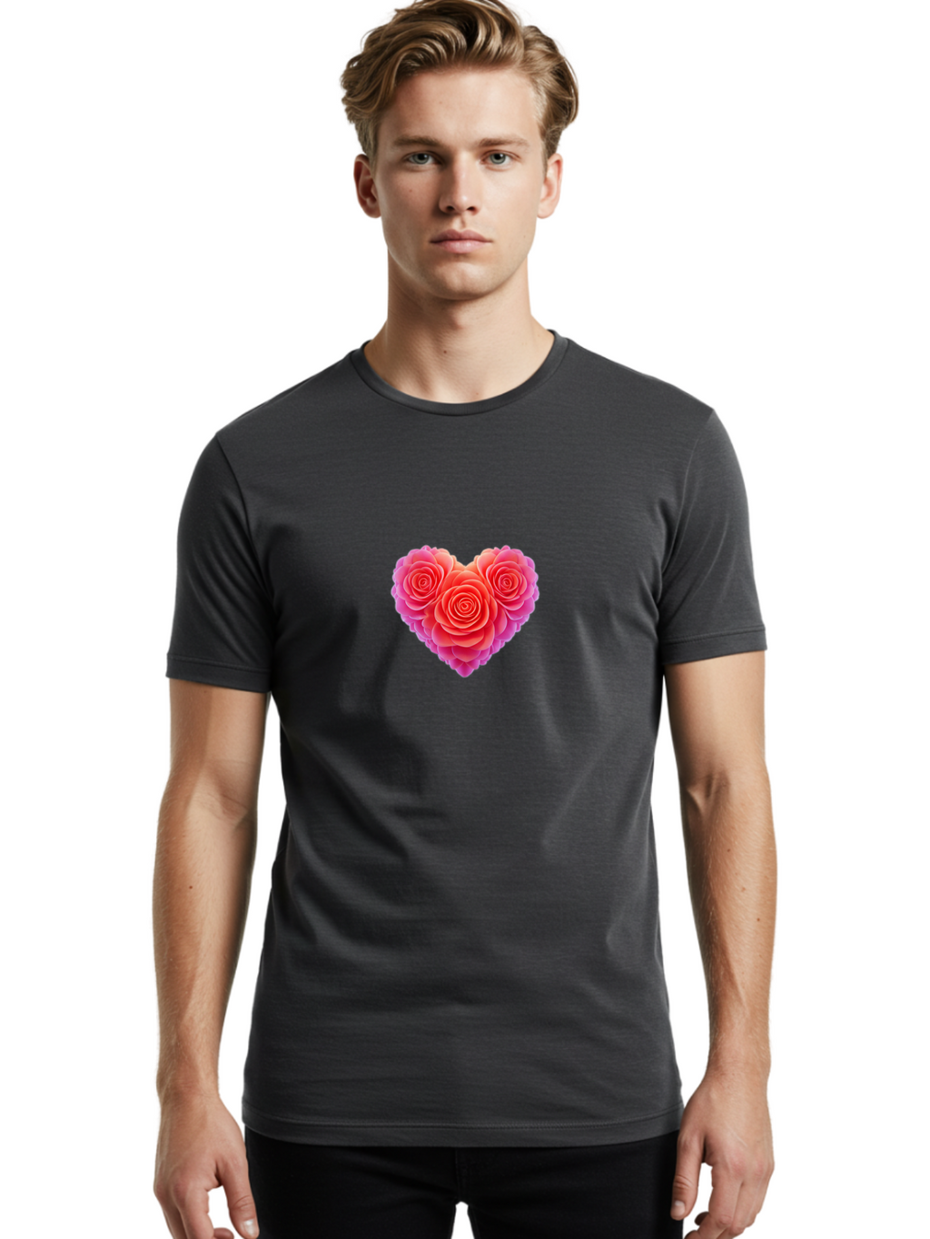 Heart-Shaped-Roses Men'S Graphic Tee, 100% Cotton, Comfortable Casual Summer Wear, Machine Washable, Vintage Camera, Old Camera, Antique Camera, Black Camera, Classic Photography, Photography Equipment, Nostalgic Device, Film Camera, Bao530