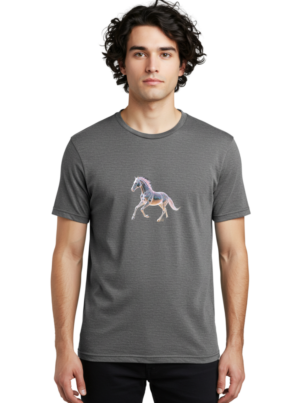 Horse-Xray Men'S Graphic Tee, 100% Cotton, Comfortable Casual Summer Wear, Machine Washable, Vintage Camera, Old Camera, Antique Camera, Black Camera, Classic Photography, Photography Equipment, Nostalgic Device, Film Camera, Camera Art Bao534