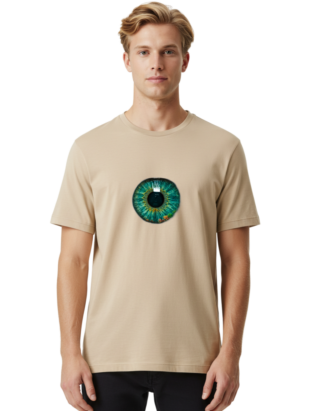 Human-Eye-Iris Men'S Graphic Tee, 100% Cotton, Comfortable Casual Summer Wear, Machine Washable, Vintage Camera, Old Camera, Antique Camera, Black Camera, Classic Photography, Photography Equipment, Nostalgic Device, Film Camera, Camera Art Bao536