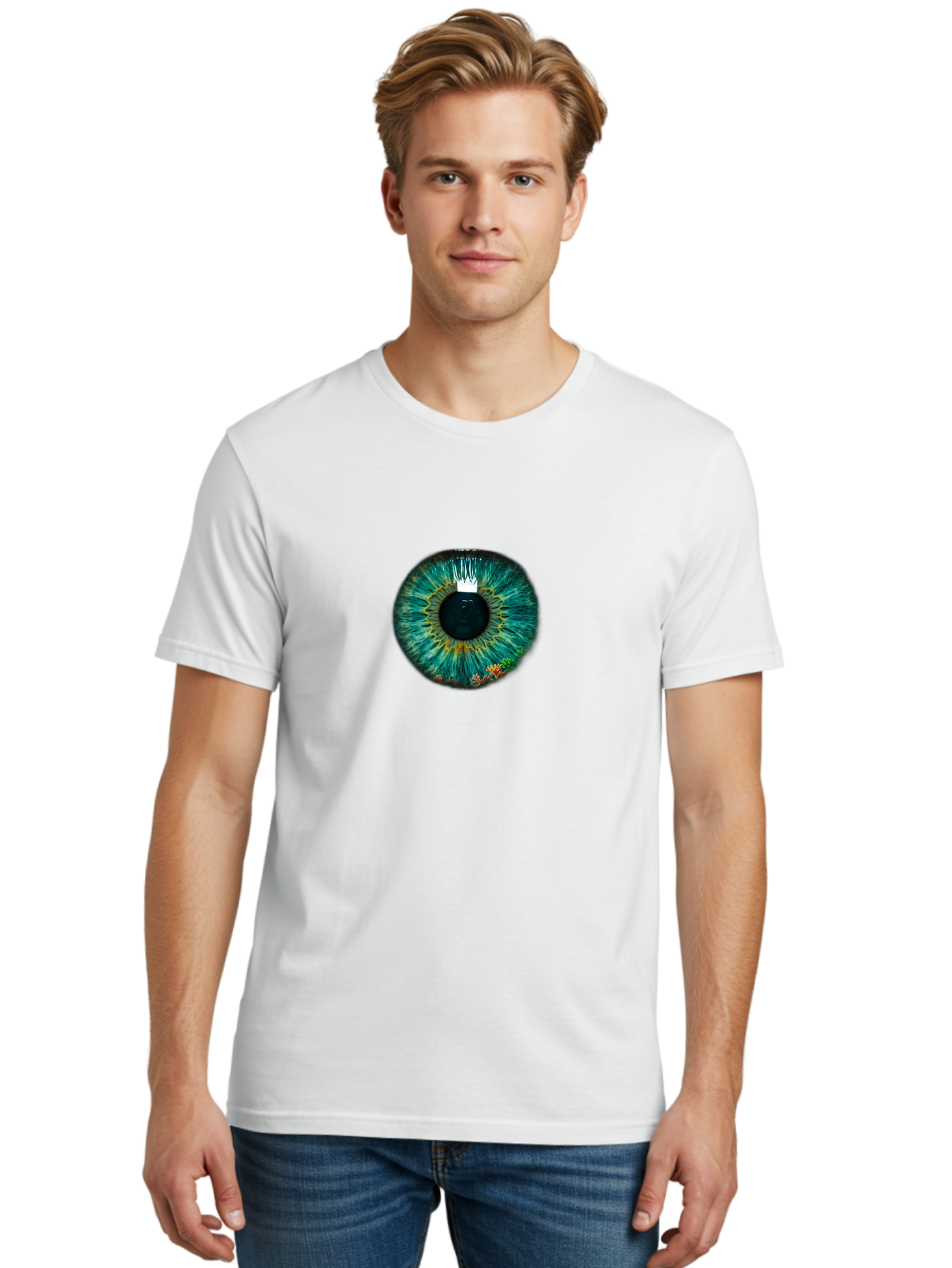 Human-Eye-Iris Men'S Graphic Tee, 100% Cotton, Comfortable Casual Summer Wear, Machine Washable, Vintage Camera, Old Camera, Antique Camera, Black Camera, Classic Photography, Photography Equipment, Nostalgic Device, Film Camera, Camera Art Bao536