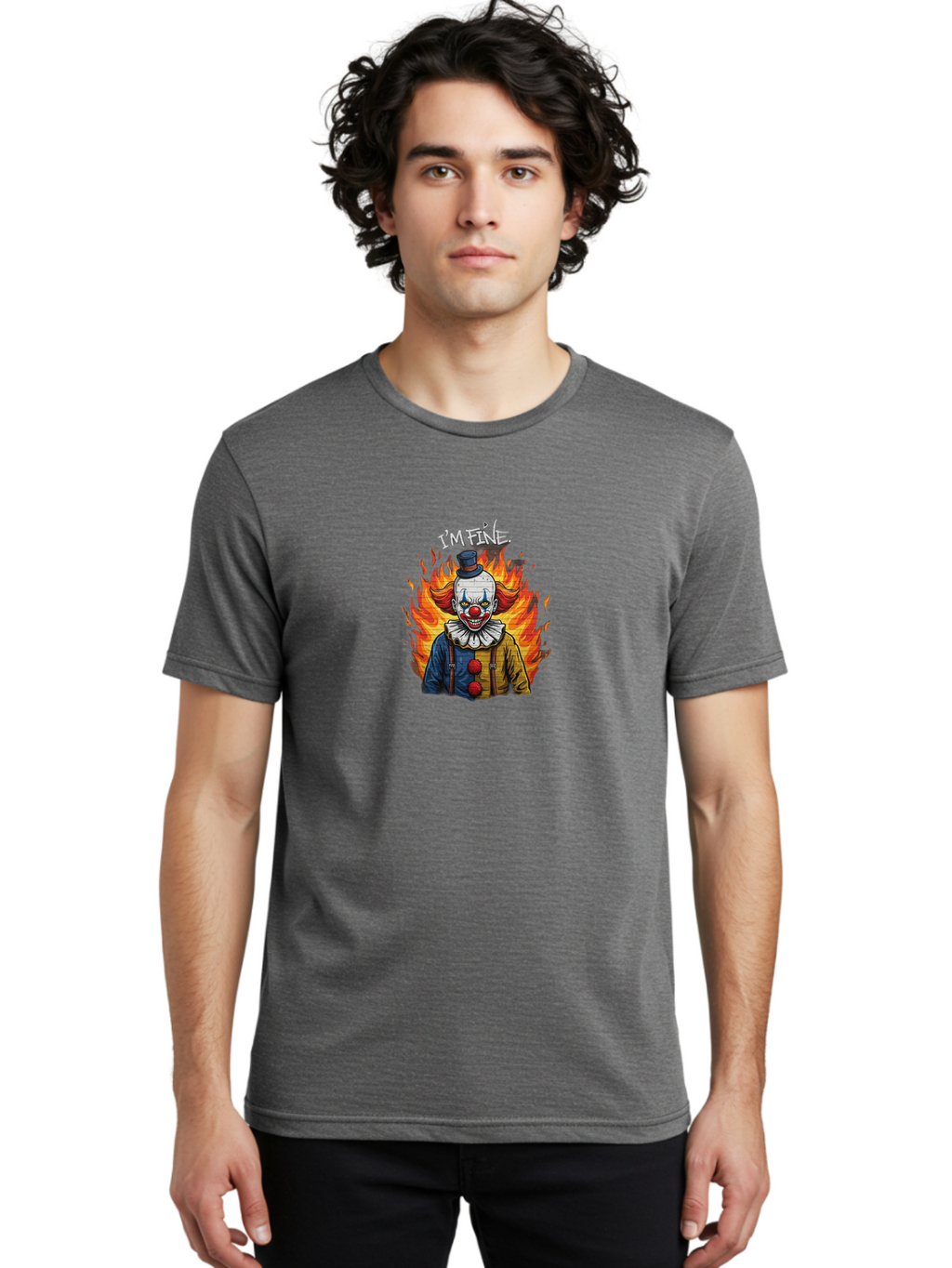 I-M-Fine-Clown-1 Men'S Graphic Tee, 100% Cotton, Comfortable Casual Summer Wear, Machine Washable, Vintage Camera, Old Camera, Antique Camera, Black Camera, Classic Photography, Photography Equipment, Nostalgic Device, Film Camera, Camera Art Bao539
