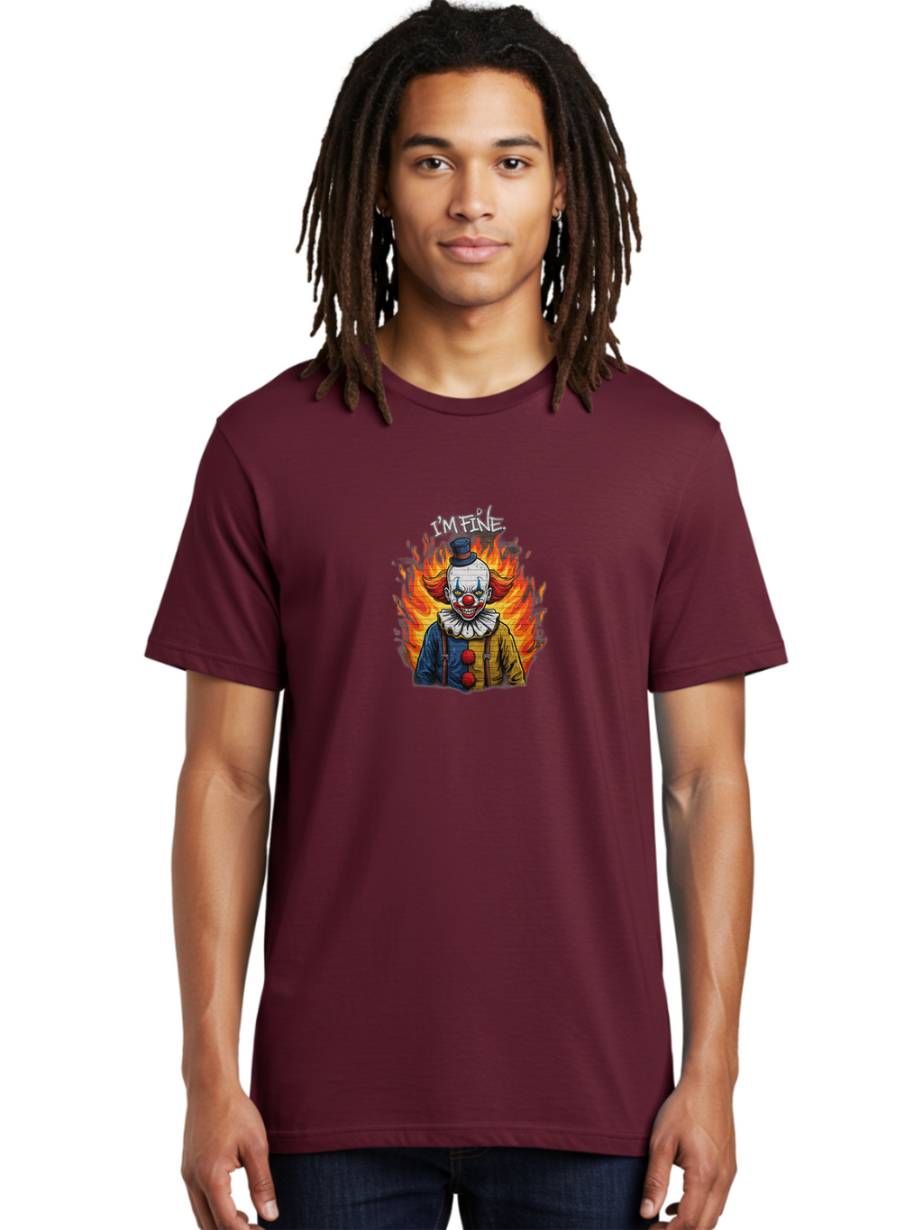 I-M-Fine-Clown-1 Men'S Graphic Tee, 100% Cotton, Comfortable Casual Summer Wear, Machine Washable, Vintage Camera, Old Camera, Antique Camera, Black Camera, Classic Photography, Photography Equipment, Nostalgic Device, Film Camera, Camera Art Bao539