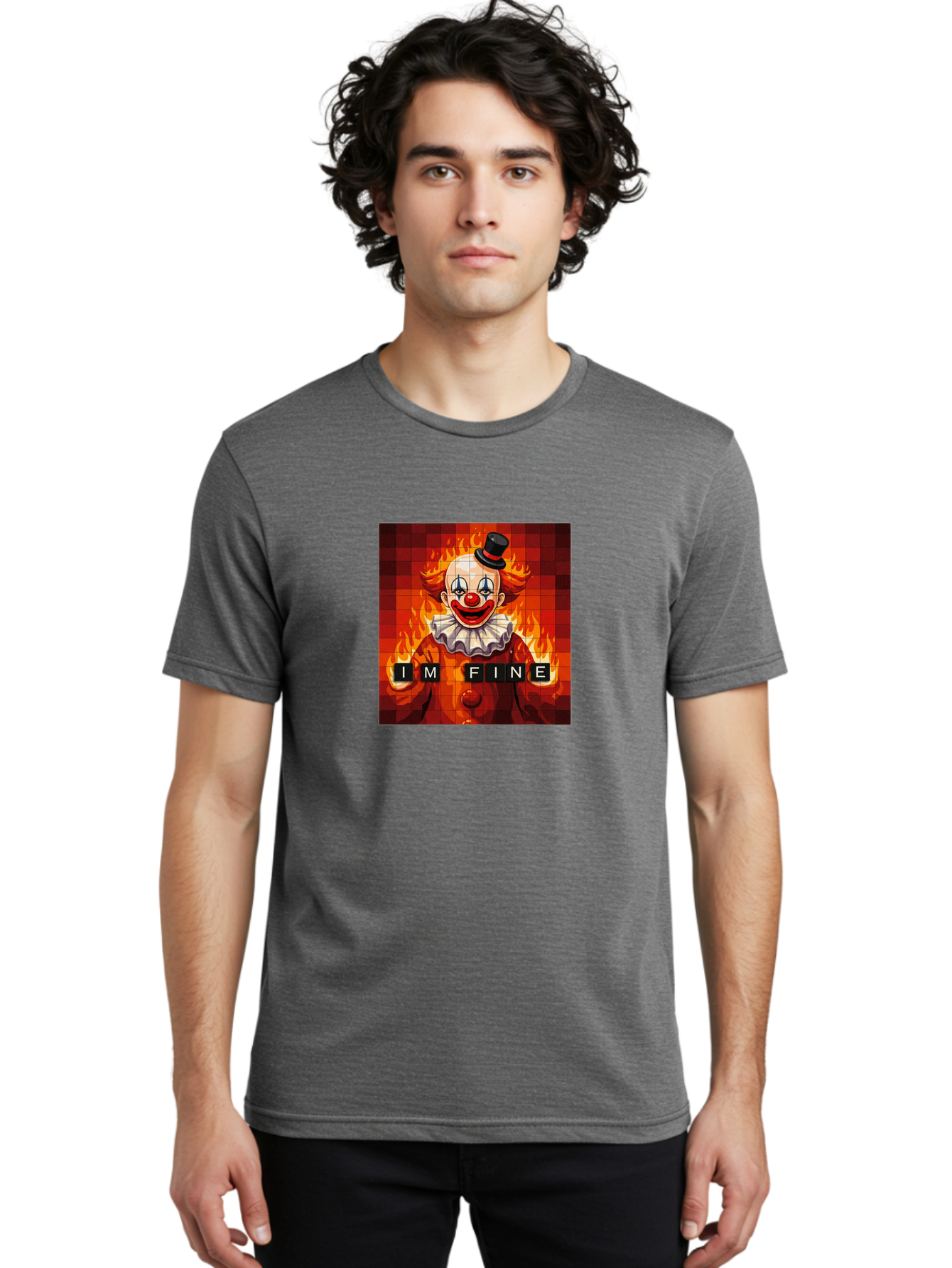I-M-Fine-Clown-2 Men'S Graphic Tee, 100% Cotton, Comfortable Casual Summer Wear, Machine Washable, Vintage Camera, Old Camera, Antique Camera, Black Camera, Classic Photography, Photography Equipment, Nostalgic Device, Film Camera, Camera Art Bao540