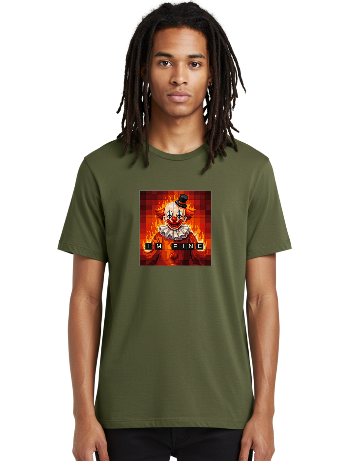 I-M-Fine-Clown-2 Men'S Graphic Tee, 100% Cotton, Comfortable Casual Summer Wear, Machine Washable, Vintage Camera, Old Camera, Antique Camera, Black Camera, Classic Photography, Photography Equipment, Nostalgic Device, Film Camera, Camera Art Bao540