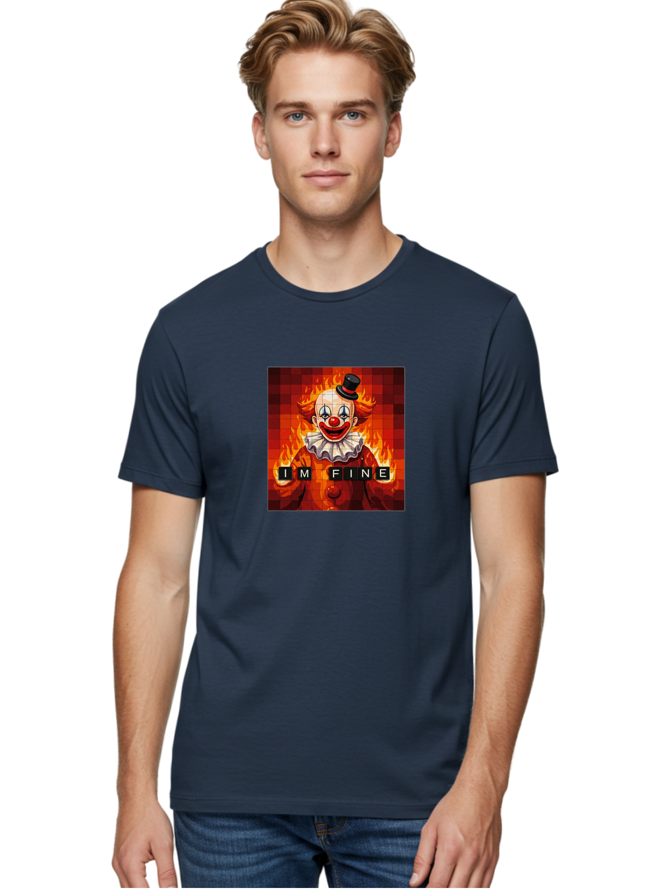 I-M-Fine-Clown-2 Men'S Graphic Tee, 100% Cotton, Comfortable Casual Summer Wear, Machine Washable, Vintage Camera, Old Camera, Antique Camera, Black Camera, Classic Photography, Photography Equipment, Nostalgic Device, Film Camera, Camera Art Bao540