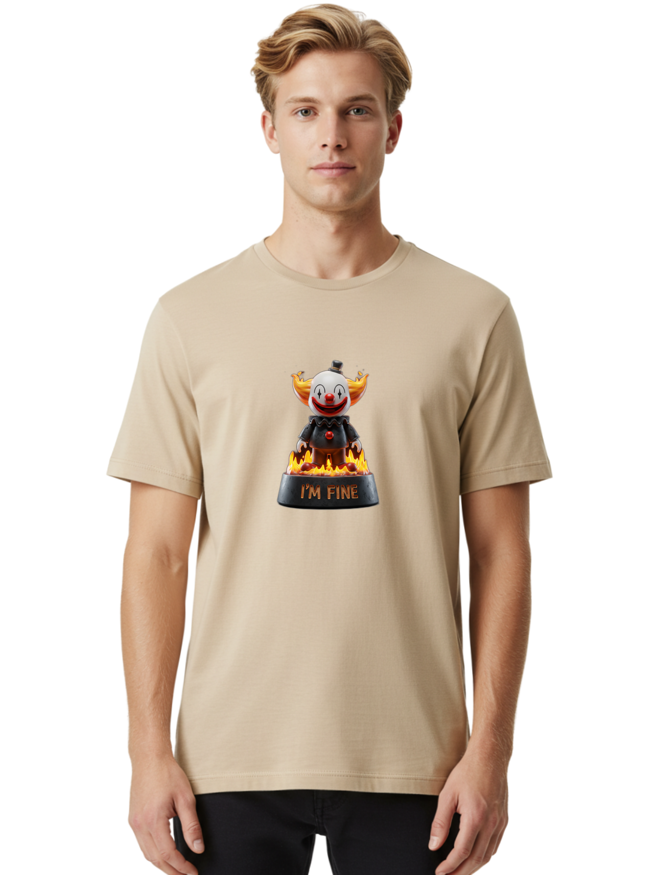 I-M-Fine-Clown-3 Men'S Graphic Tee, 100% Cotton, Comfortable Casual Summer Wear, Machine Washable, Vintage Camera, Old Camera, Antique Camera, Black Camera, Classic Photography, Photography Equipment, Nostalgic Device, Film Camera, Camera Art Bao541