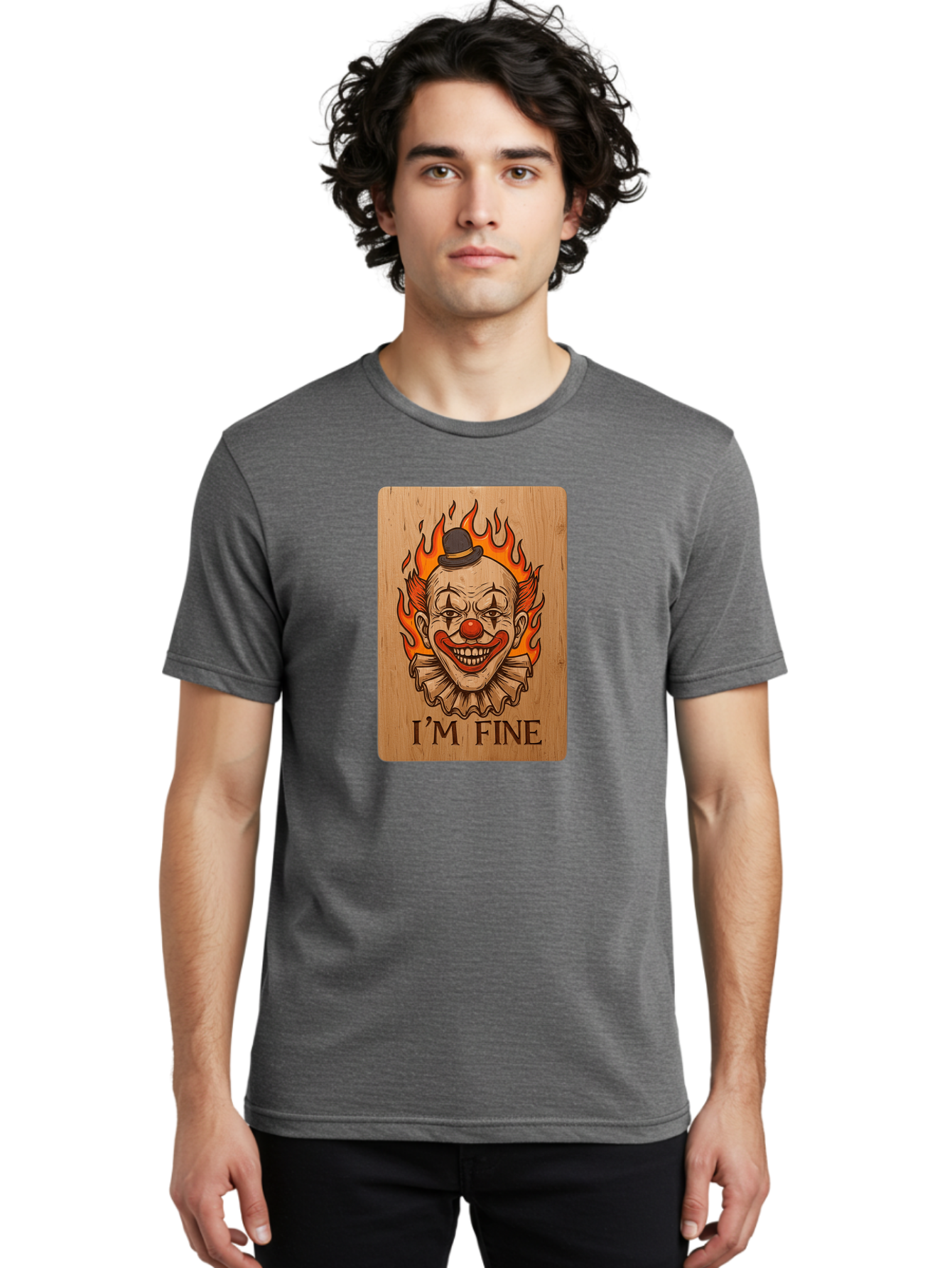 I-M-Fine-Clown-4 Men'S Graphic Tee, 100% Cotton, Comfortable Casual Summer Wear, Machine Washable, Vintage Camera, Old Camera, Antique Camera, Black Camera, Classic Photography, Photography Equipment, Nostalgic Device, Film Camera, Camera Art Bao542