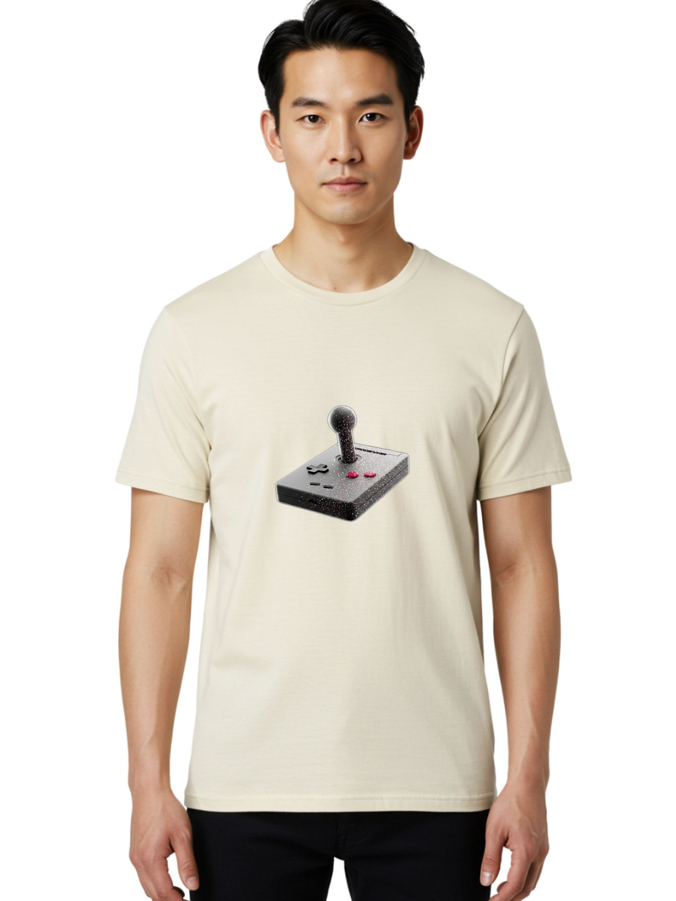 Joystick-Control Men'S Graphic Tee, 100% Cotton, Comfortable Casual Summer Wear, Machine Washable, Vintage Camera, Old Camera, Antique Camera, Black Camera, Classic Photography, Photography Equipment, Nostalgic Device, Film Camera, Camera Art Bao551