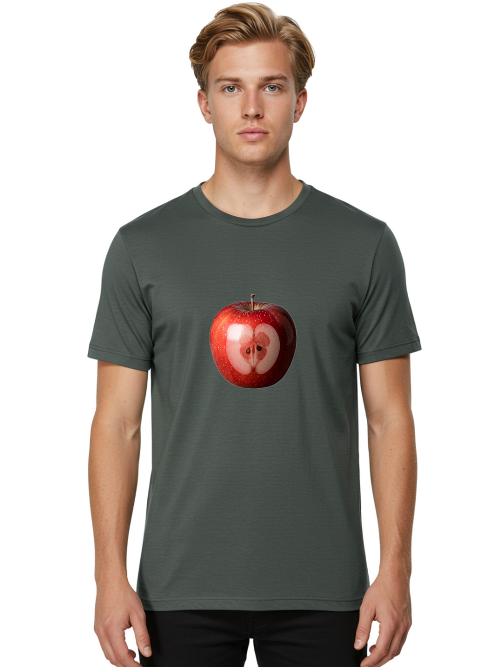Kidney-Shaped-Apple Men'S Graphic Tee, 100% Cotton, Comfortable Casual Summer Wear, Machine Washable, Vintage Camera, Old Camera, Antique Camera, Black Camera, Classic Photography, Photography Equipment, Nostalgic Device, Film Camera, Bao553