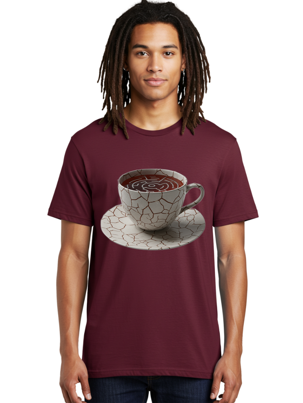 Kintsugi-Coffee-Cup Men'S Graphic Tee, 100% Cotton, Comfortable Casual Summer Wear, Machine Washable, Vintage Camera, Old Camera, Antique Camera, Black Camera, Classic Photography, Photography Equipment, Nostalgic Device, Film Camera, Bao555