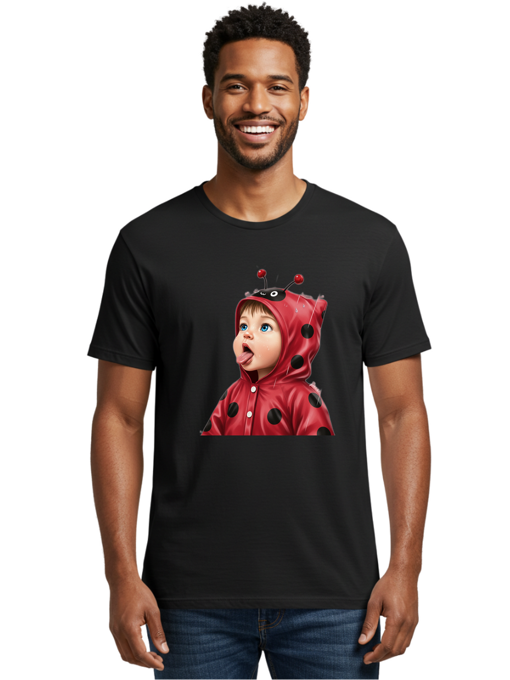 Ladybug-Child Men'S Graphic Tee, 100% Cotton, Comfortable Casual Summer Wear, Machine Washable, Vintage Camera, Old Camera, Antique Camera, Black Camera, Classic Photography, Photography Equipment, Nostalgic Device, Film Camera, Camera Art Bao560