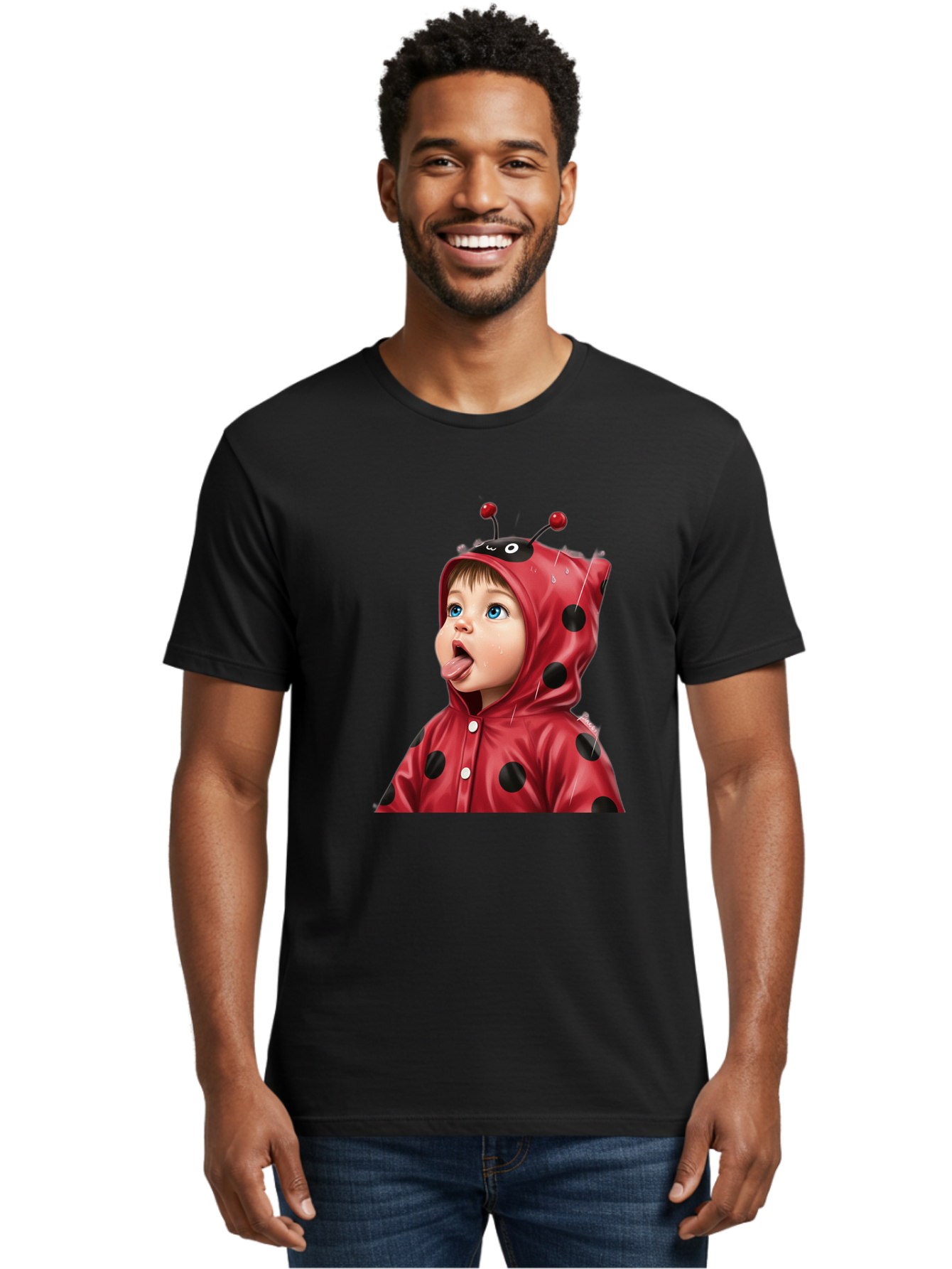 Ladybug-Child Men'S Graphic Tee, 100% Cotton, Comfortable Casual Summer Wear, Machine Washable, Vintage Camera, Old Camera, Antique Camera, Black Camera, Classic Photography, Photography Equipment, Nostalgic Device, Film Camera, Camera Art Bao560