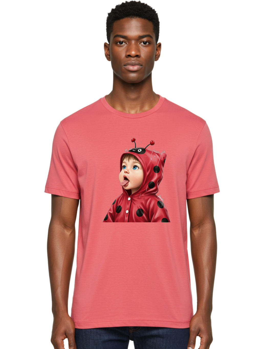 Ladybug-Child Men'S Graphic Tee, 100% Cotton, Comfortable Casual Summer Wear, Machine Washable, Vintage Camera, Old Camera, Antique Camera, Black Camera, Classic Photography, Photography Equipment, Nostalgic Device, Film Camera, Camera Art Bao560