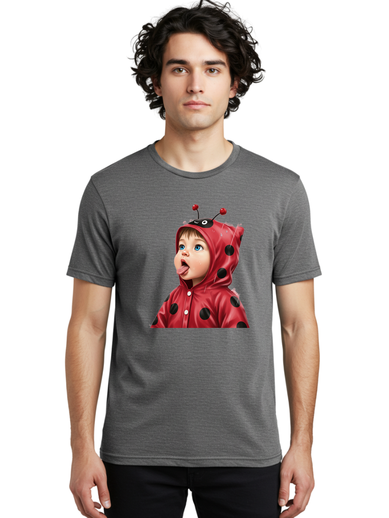Ladybug-Child Men'S Graphic Tee, 100% Cotton, Comfortable Casual Summer Wear, Machine Washable, Vintage Camera, Old Camera, Antique Camera, Black Camera, Classic Photography, Photography Equipment, Nostalgic Device, Film Camera, Camera Art Bao560