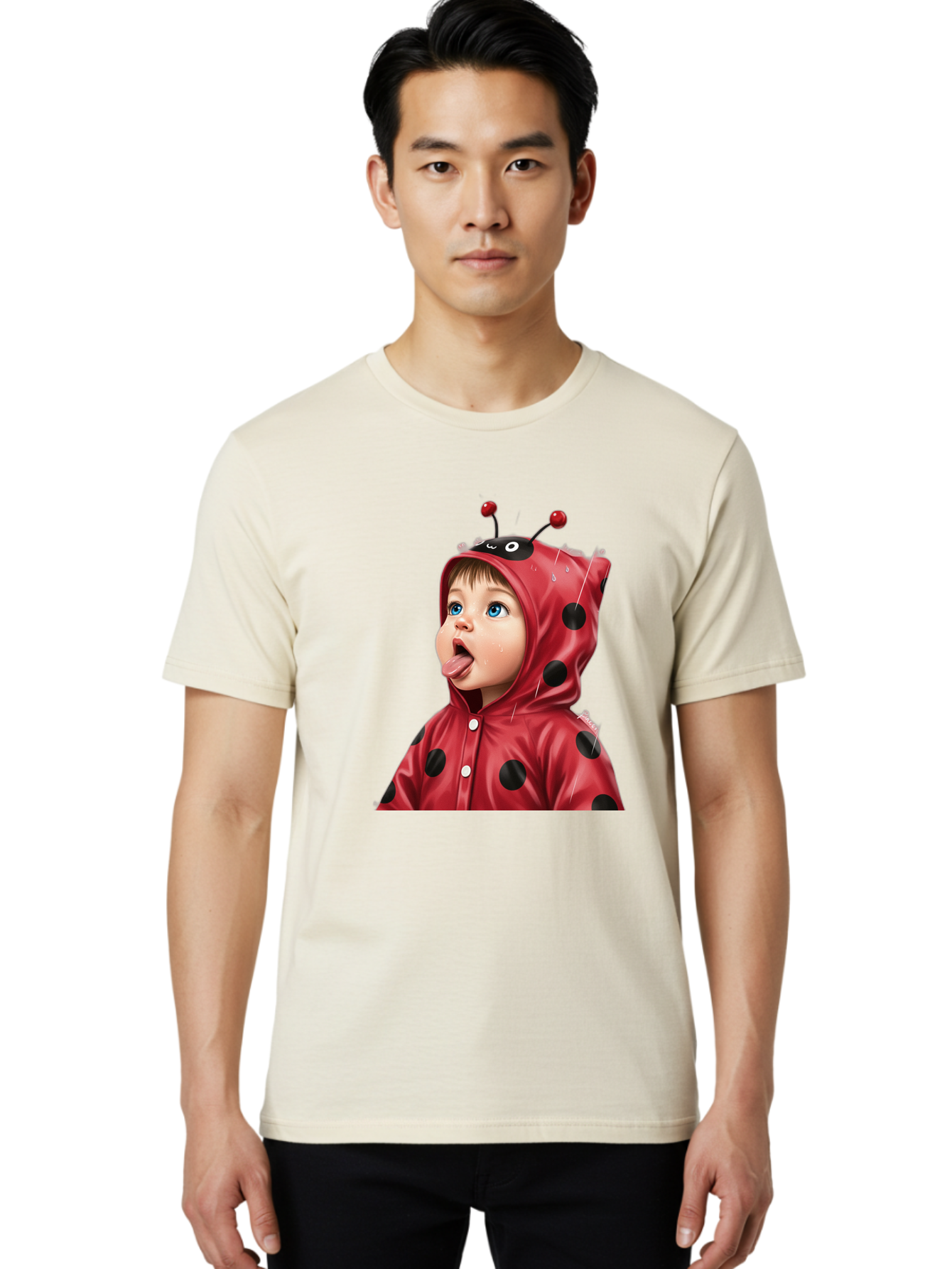 Ladybug-Child Men'S Graphic Tee, 100% Cotton, Comfortable Casual Summer Wear, Machine Washable, Vintage Camera, Old Camera, Antique Camera, Black Camera, Classic Photography, Photography Equipment, Nostalgic Device, Film Camera, Camera Art Bao560