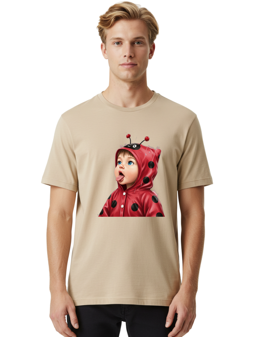 Ladybug-Child Men'S Graphic Tee, 100% Cotton, Comfortable Casual Summer Wear, Machine Washable, Vintage Camera, Old Camera, Antique Camera, Black Camera, Classic Photography, Photography Equipment, Nostalgic Device, Film Camera, Camera Art Bao560