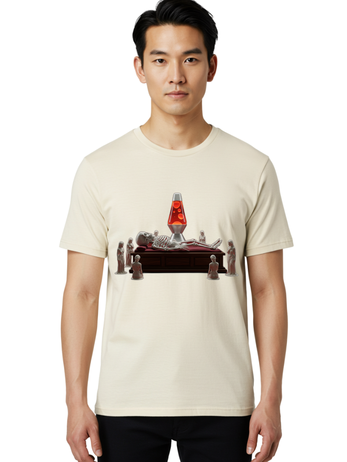 Lava-Lamp-Skeleton Men'S Graphic Tee, 100% Cotton, Comfortable Casual Summer Wear, Machine Washable, Vintage Camera, Old Camera, Antique Camera, Black Camera, Classic Photography, Photography Equipment, Nostalgic Device, Film Camera, Bao570