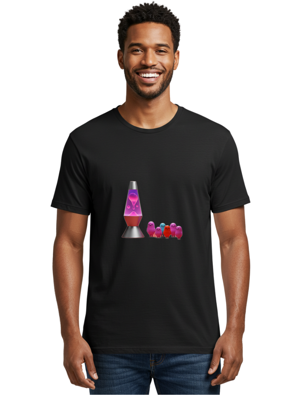 Lava-Lamp-With-Creatures Men'S Graphic Tee, 100% Cotton, Comfortable Casual Summer Wear, Machine Washable, Vintage Camera, Old Camera, Antique Camera, Black Camera, Classic Photography, Photography Equipment, Nostalgic Device, Film Camera, Bao571
