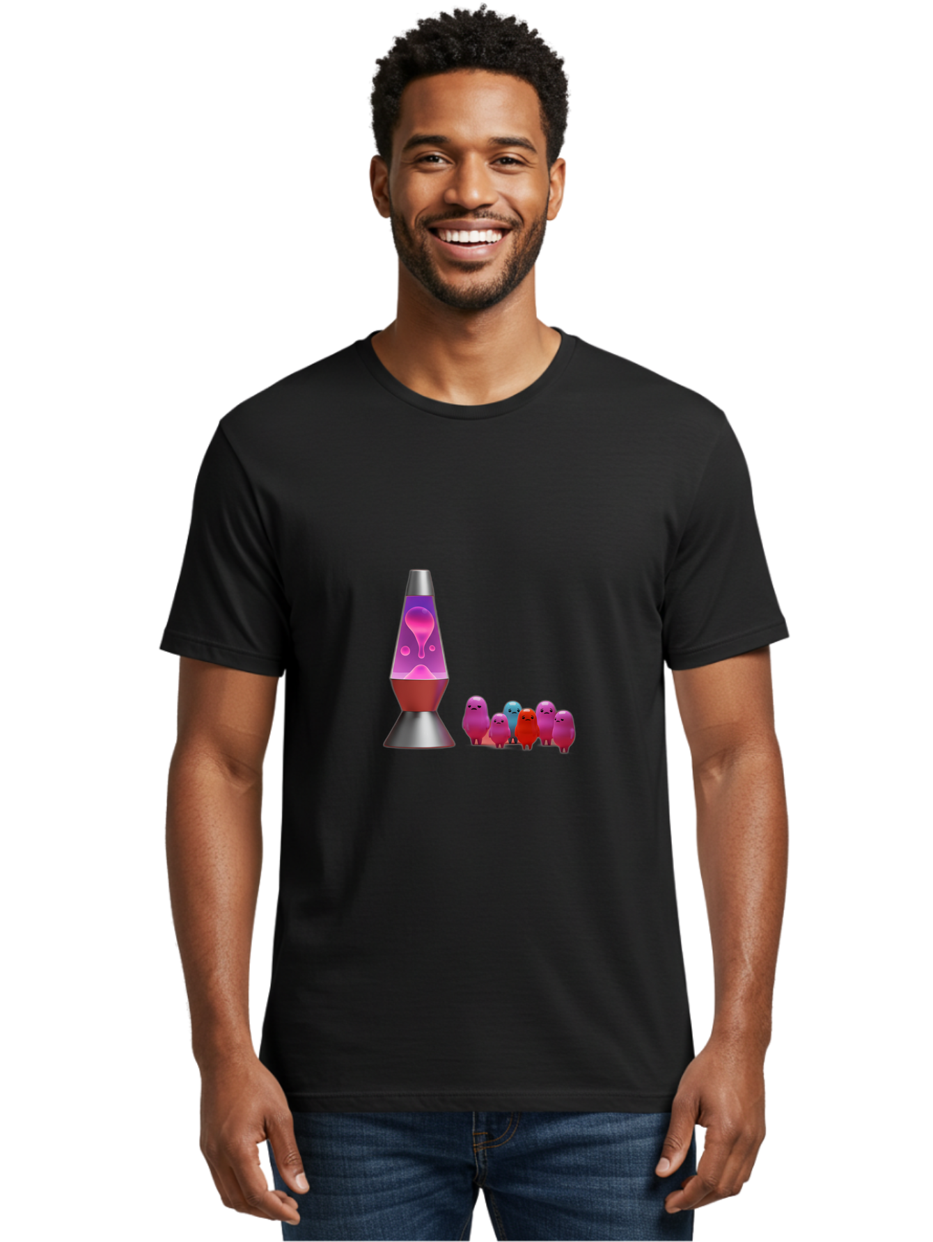 Lava-Lamp-With-Creatures Men'S Graphic Tee, 100% Cotton, Comfortable Casual Summer Wear, Machine Washable, Vintage Camera, Old Camera, Antique Camera, Black Camera, Classic Photography, Photography Equipment, Nostalgic Device, Film Camera, Bao571
