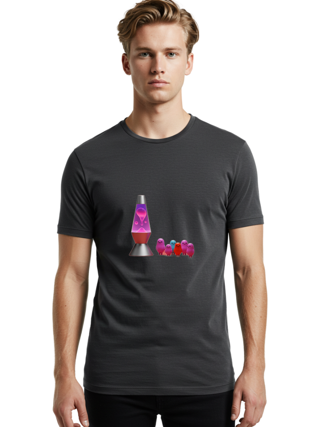 Lava-Lamp-With-Creatures Men'S Graphic Tee, 100% Cotton, Comfortable Casual Summer Wear, Machine Washable, Vintage Camera, Old Camera, Antique Camera, Black Camera, Classic Photography, Photography Equipment, Nostalgic Device, Film Camera, Bao571