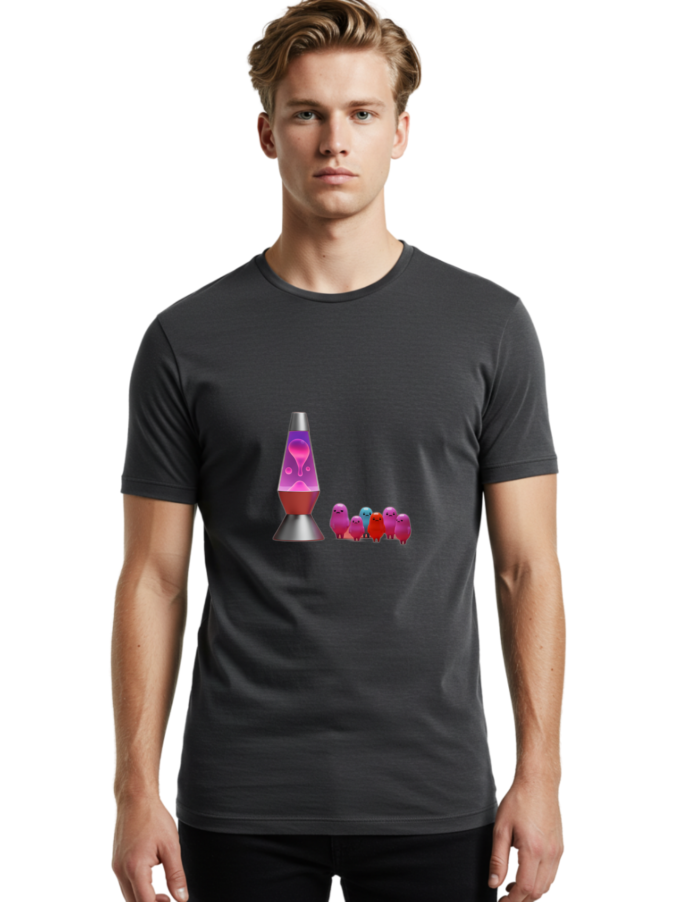 Lava-Lamp-With-Creatures Men'S Graphic Tee, 100% Cotton, Comfortable Casual Summer Wear, Machine Washable, Vintage Camera, Old Camera, Antique Camera, Black Camera, Classic Photography, Photography Equipment, Nostalgic Device, Film Camera, Bao571