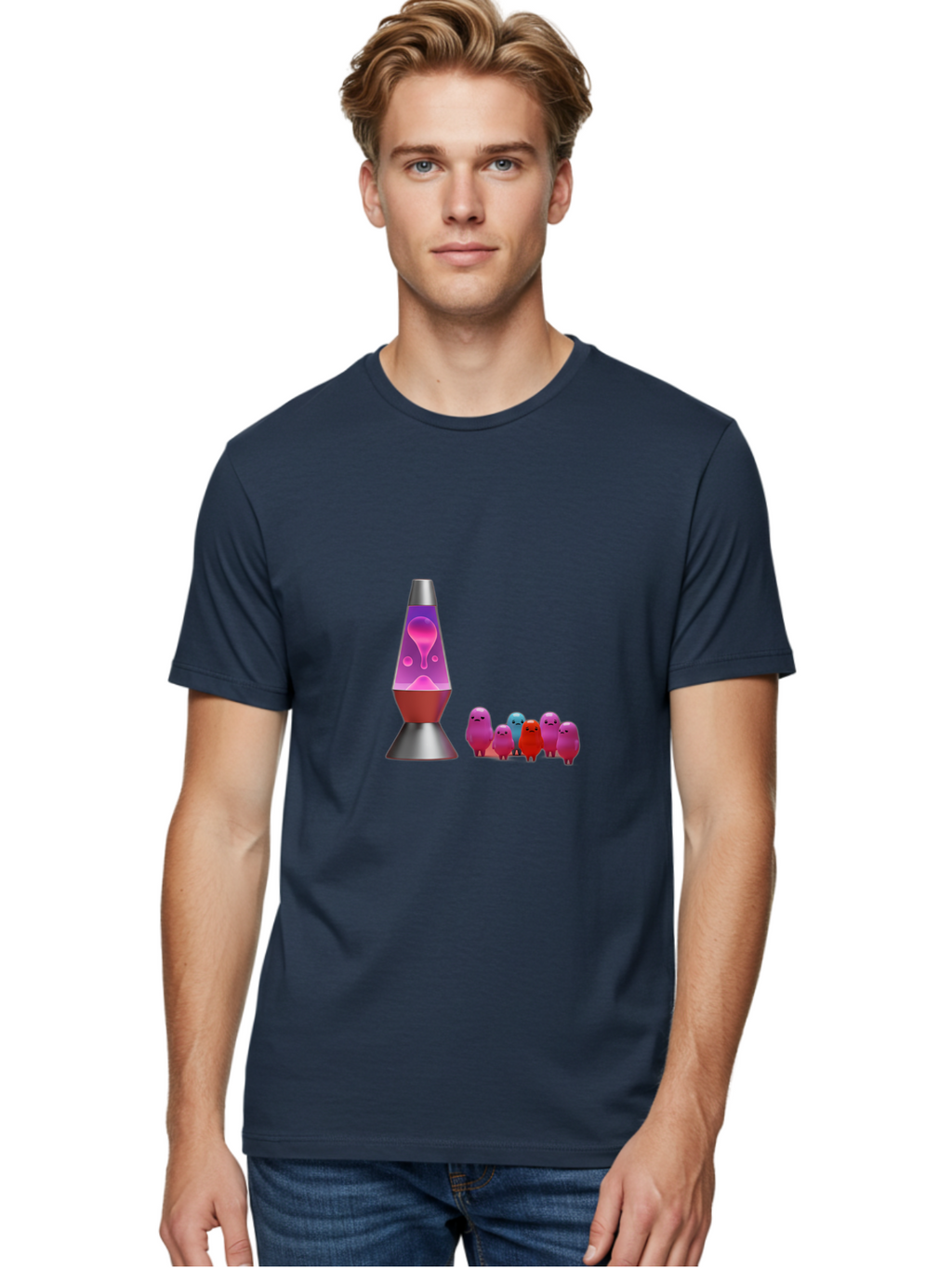 Lava-Lamp-With-Creatures Men'S Graphic Tee, 100% Cotton, Comfortable Casual Summer Wear, Machine Washable, Vintage Camera, Old Camera, Antique Camera, Black Camera, Classic Photography, Photography Equipment, Nostalgic Device, Film Camera, Bao571