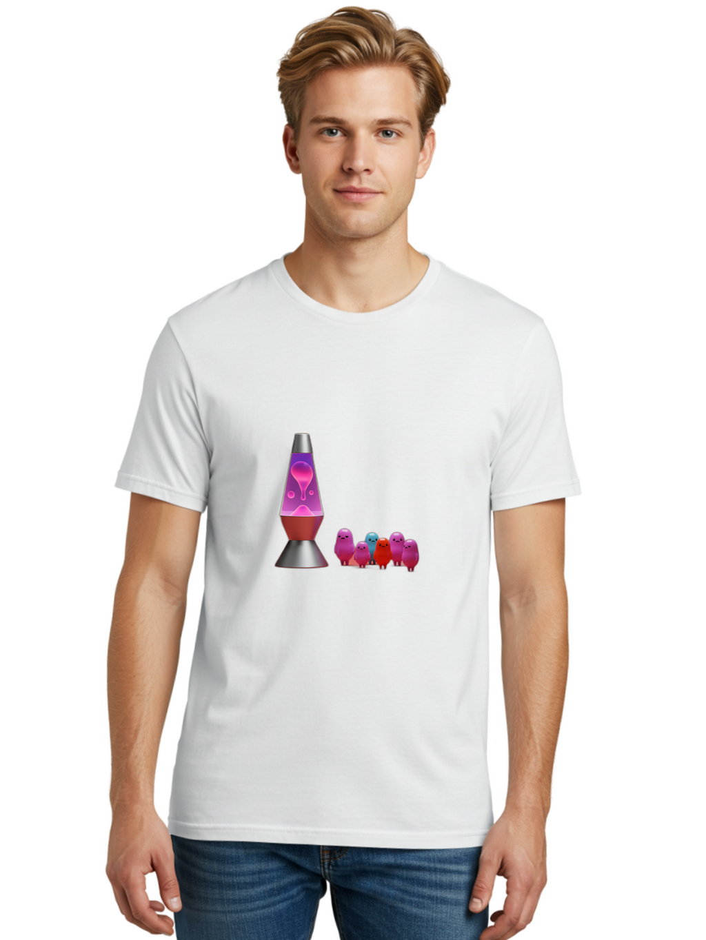 Lava-Lamp-With-Creatures Men'S Graphic Tee, 100% Cotton, Comfortable Casual Summer Wear, Machine Washable, Vintage Camera, Old Camera, Antique Camera, Black Camera, Classic Photography, Photography Equipment, Nostalgic Device, Film Camera, Bao571
