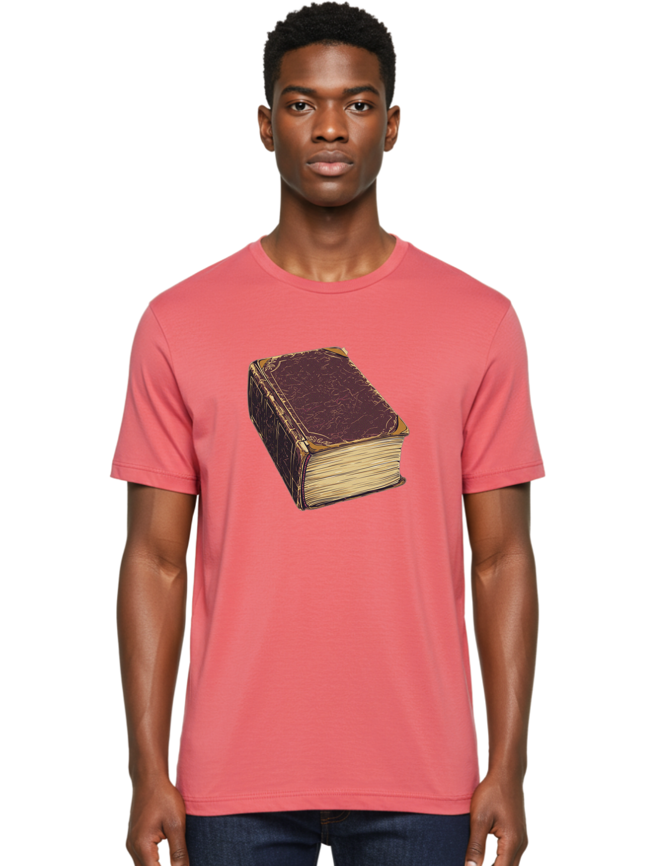 Leather-Bound-Book-1 Men'S Graphic Tee, 100% Cotton, Comfortable Casual Summer Wear, Machine Washable, Vintage Camera, Old Camera, Antique Camera, Black Camera, Classic Photography, Photography Equipment, Nostalgic Device, Film Camera, Bao576