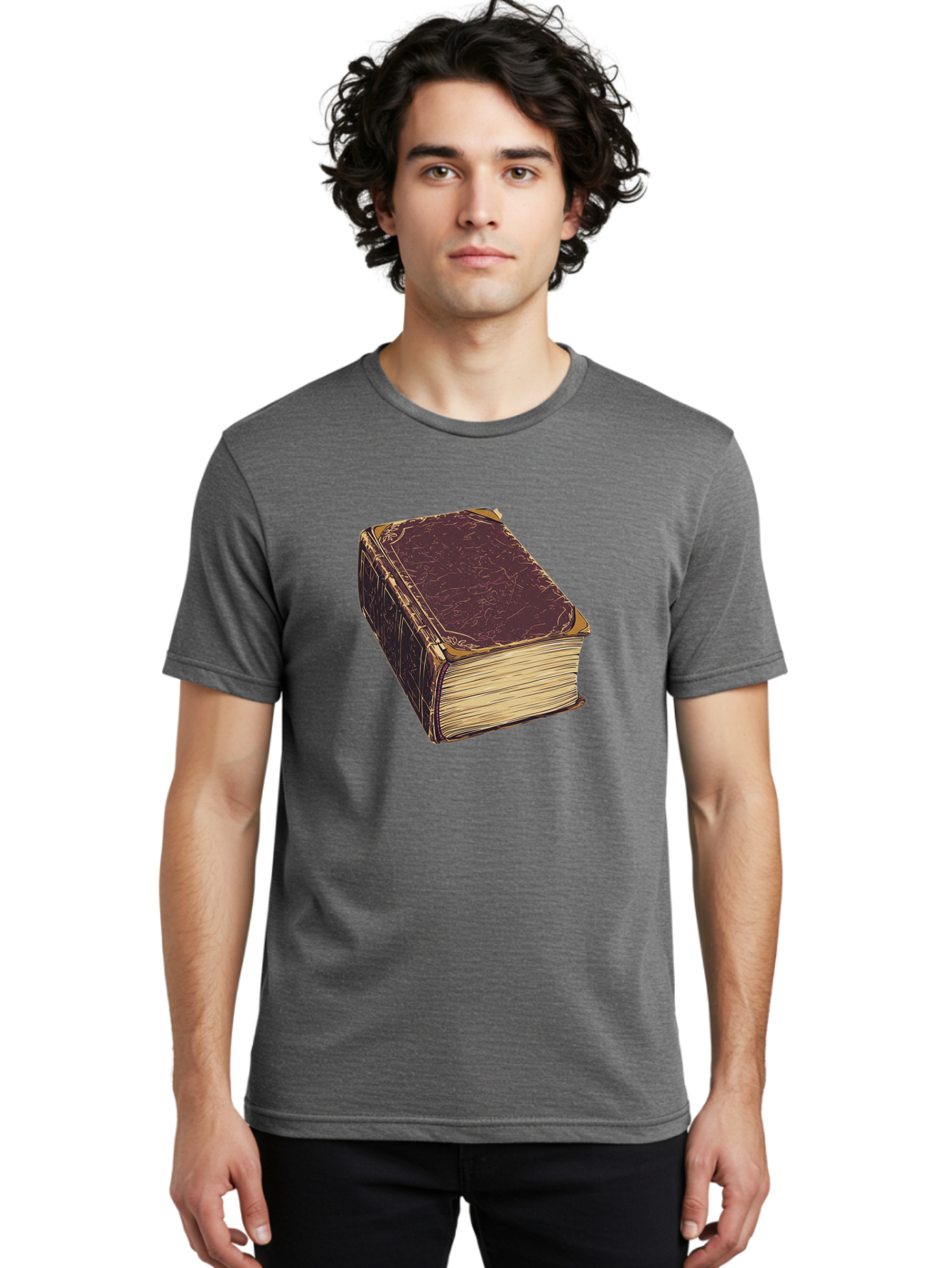 Leather-Bound-Book-1 Men'S Graphic Tee, 100% Cotton, Comfortable Casual Summer Wear, Machine Washable, Vintage Camera, Old Camera, Antique Camera, Black Camera, Classic Photography, Photography Equipment, Nostalgic Device, Film Camera, Bao576