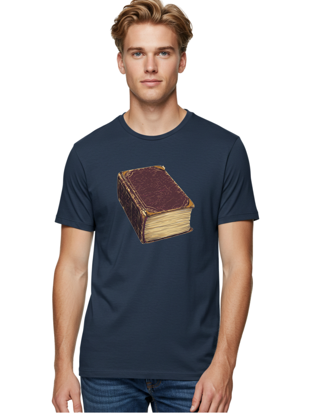 Leather-Bound-Book-1 Men'S Graphic Tee, 100% Cotton, Comfortable Casual Summer Wear, Machine Washable, Vintage Camera, Old Camera, Antique Camera, Black Camera, Classic Photography, Photography Equipment, Nostalgic Device, Film Camera, Bao576