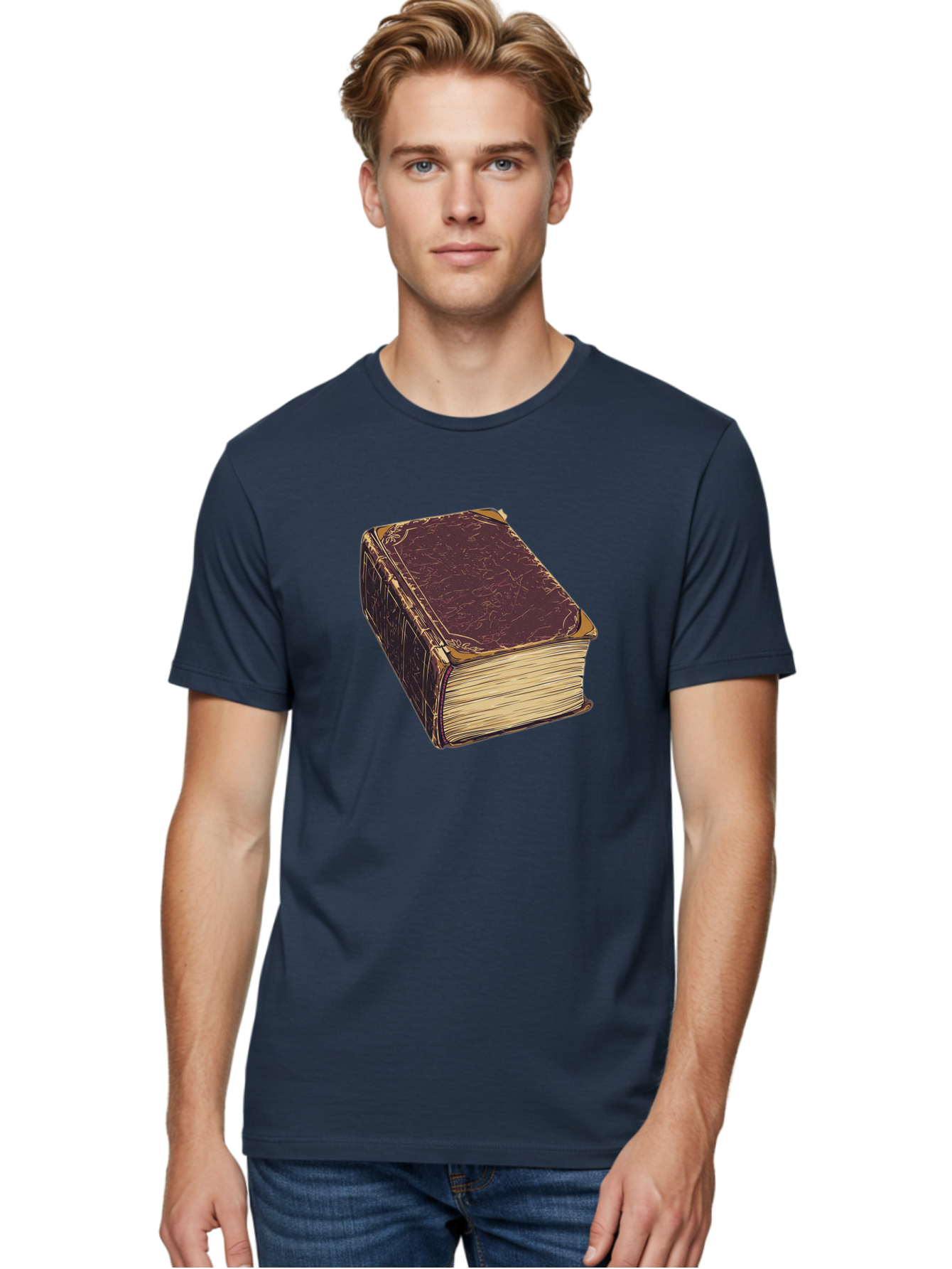 Leather-Bound-Book-1 Men'S Graphic Tee, 100% Cotton, Comfortable Casual Summer Wear, Machine Washable, Vintage Camera, Old Camera, Antique Camera, Black Camera, Classic Photography, Photography Equipment, Nostalgic Device, Film Camera, Bao576