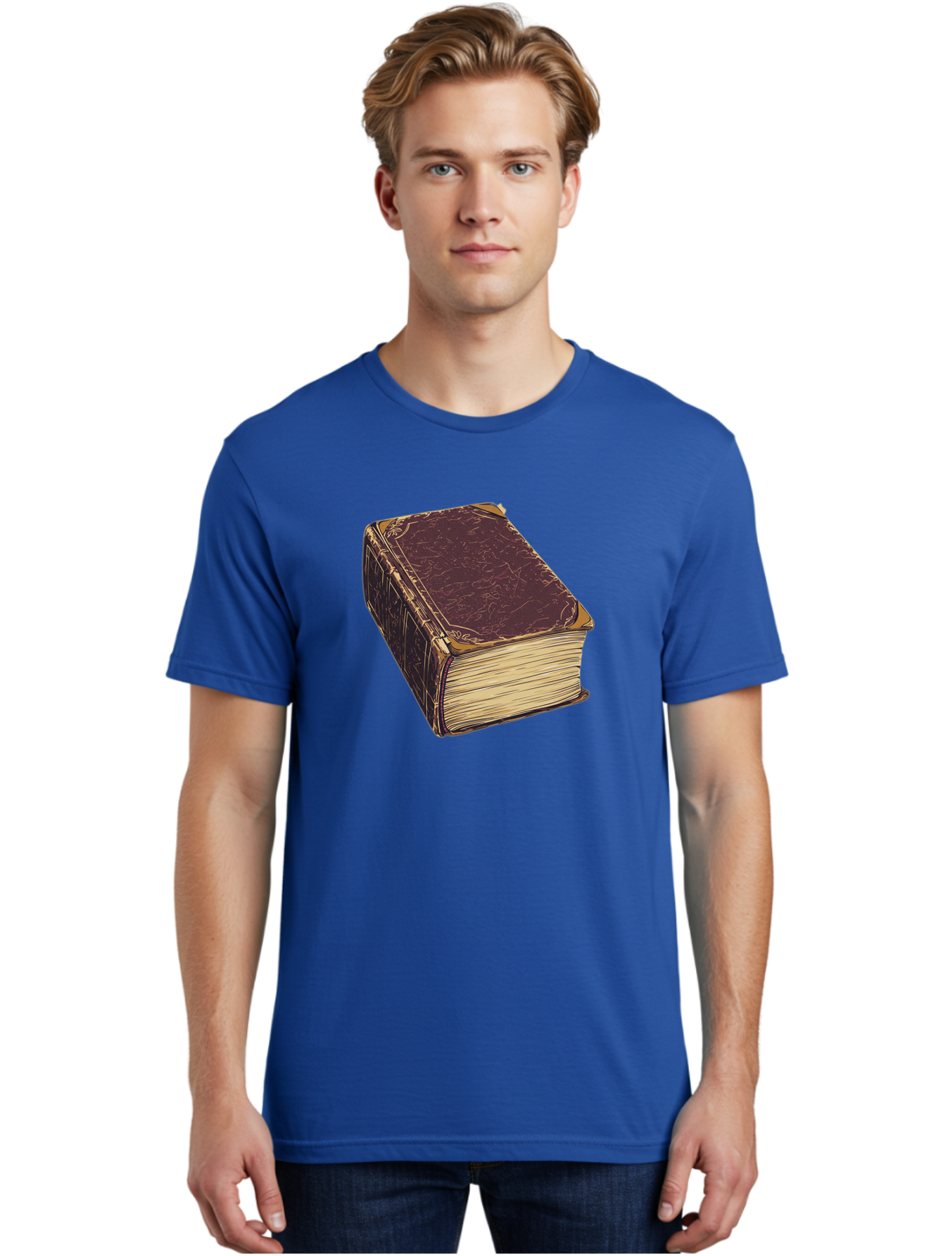 Leather-Bound-Book-1 Men'S Graphic Tee, 100% Cotton, Comfortable Casual Summer Wear, Machine Washable, Vintage Camera, Old Camera, Antique Camera, Black Camera, Classic Photography, Photography Equipment, Nostalgic Device, Film Camera, Bao576