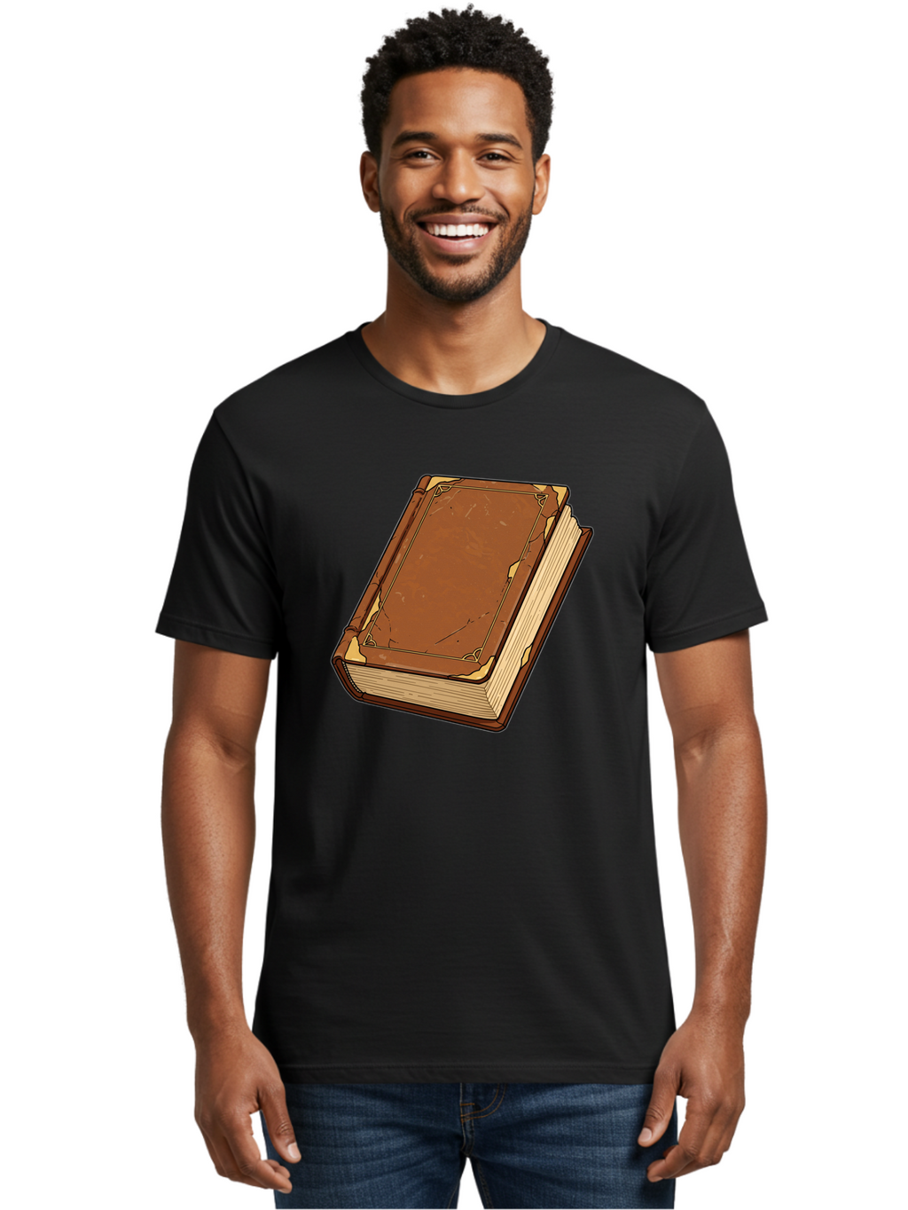 Leather-Bound-Book-2 Men'S Graphic Tee, 100% Cotton, Comfortable Casual Summer Wear, Machine Washable, Vintage Camera, Old Camera, Antique Camera, Black Camera, Classic Photography, Photography Equipment, Nostalgic Device, Film Camera, Bao577