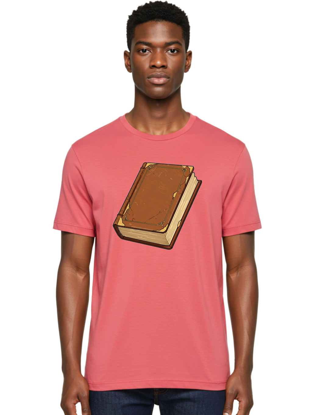 Leather-Bound-Book-2 Men'S Graphic Tee, 100% Cotton, Comfortable Casual Summer Wear, Machine Washable, Vintage Camera, Old Camera, Antique Camera, Black Camera, Classic Photography, Photography Equipment, Nostalgic Device, Film Camera, Bao577