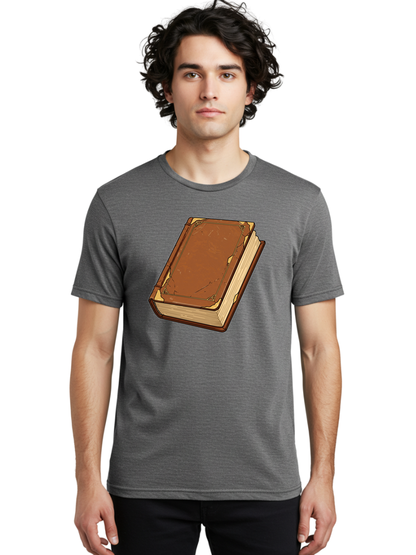 Leather-Bound-Book-2 Men'S Graphic Tee, 100% Cotton, Comfortable Casual Summer Wear, Machine Washable, Vintage Camera, Old Camera, Antique Camera, Black Camera, Classic Photography, Photography Equipment, Nostalgic Device, Film Camera, Bao577