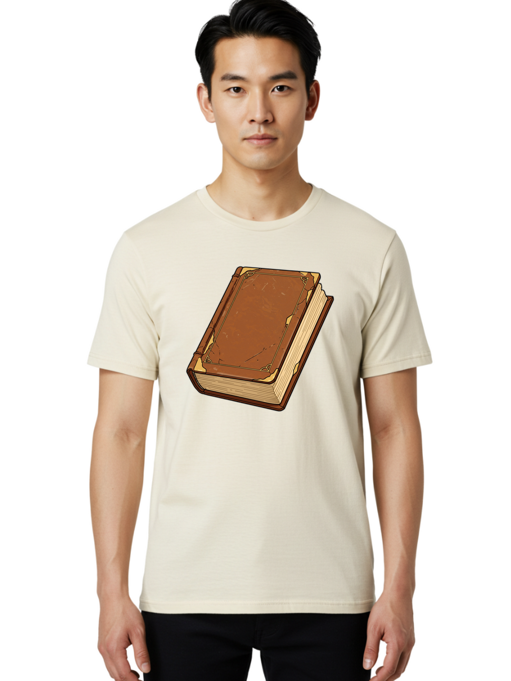 Leather-Bound-Book-2 Men'S Graphic Tee, 100% Cotton, Comfortable Casual Summer Wear, Machine Washable, Vintage Camera, Old Camera, Antique Camera, Black Camera, Classic Photography, Photography Equipment, Nostalgic Device, Film Camera, Bao577