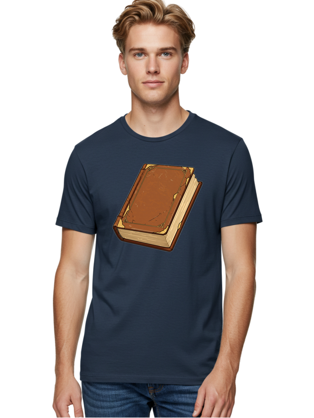 Leather-Bound-Book-2 Men'S Graphic Tee, 100% Cotton, Comfortable Casual Summer Wear, Machine Washable, Vintage Camera, Old Camera, Antique Camera, Black Camera, Classic Photography, Photography Equipment, Nostalgic Device, Film Camera, Bao577