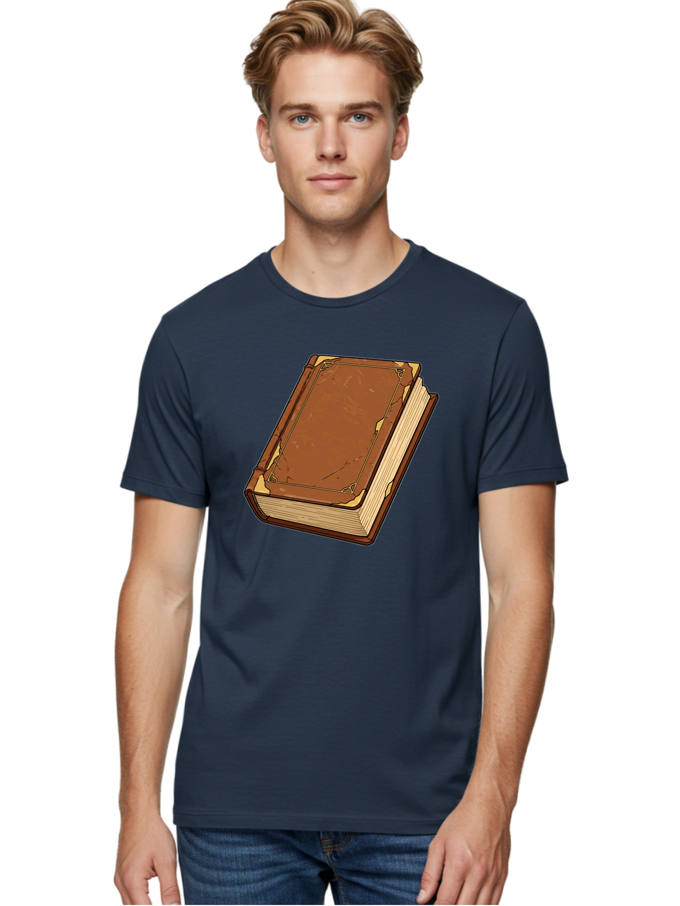 Leather-Bound-Book-2 Men'S Graphic Tee, 100% Cotton, Comfortable Casual Summer Wear, Machine Washable, Vintage Camera, Old Camera, Antique Camera, Black Camera, Classic Photography, Photography Equipment, Nostalgic Device, Film Camera, Bao577