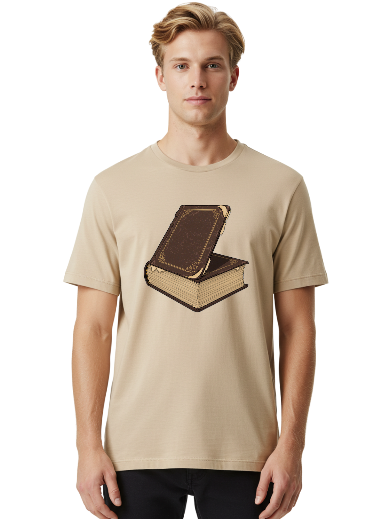 Leather-Bound-Book Men'S Graphic Tee, 100% Cotton, Comfortable Casual Summer Wear, Machine Washable, Vintage Camera, Old Camera, Antique Camera, Black Camera, Classic Photography, Photography Equipment, Nostalgic Device, Film Camera, Bao579