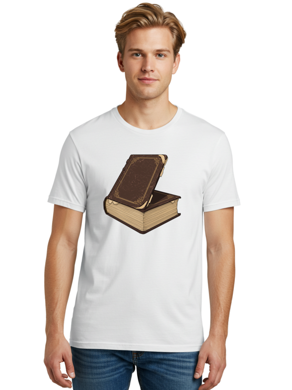 Leather-Bound-Book Men'S Graphic Tee, 100% Cotton, Comfortable Casual Summer Wear, Machine Washable, Vintage Camera, Old Camera, Antique Camera, Black Camera, Classic Photography, Photography Equipment, Nostalgic Device, Film Camera, Bao579