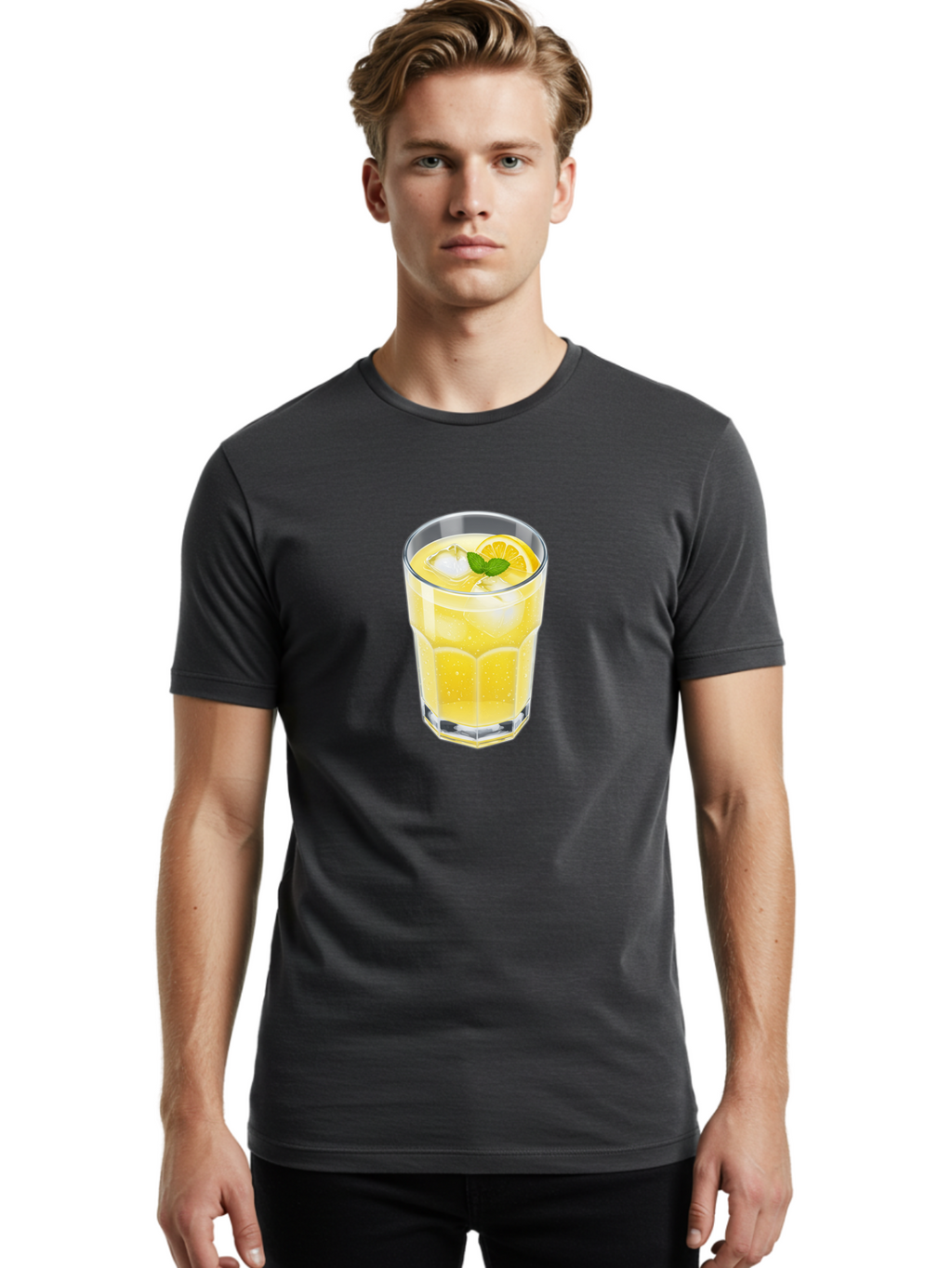 Lemonade-Glass Men'S Graphic Tee, 100% Cotton, Comfortable Casual Summer Wear, Machine Washable, Vintage Camera, Old Camera, Antique Camera, Black Camera, Classic Photography, Photography Equipment, Nostalgic Device, Film Camera, Camera Art Bao583