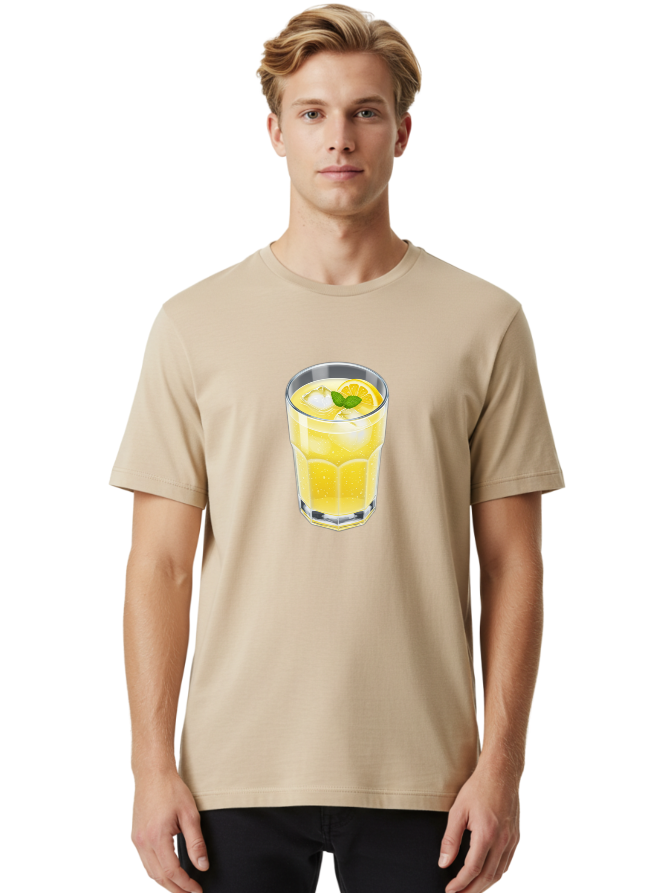 Lemonade-Glass Men'S Graphic Tee, 100% Cotton, Comfortable Casual Summer Wear, Machine Washable, Vintage Camera, Old Camera, Antique Camera, Black Camera, Classic Photography, Photography Equipment, Nostalgic Device, Film Camera, Camera Art Bao583
